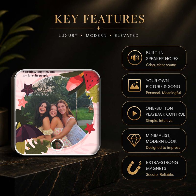 Personalized Friendship Gift for Besties Musical Fridge Magnet for Refrigerator Gift for Favourite Person Playing Song Magnet Birthday Memory Gift for Friends